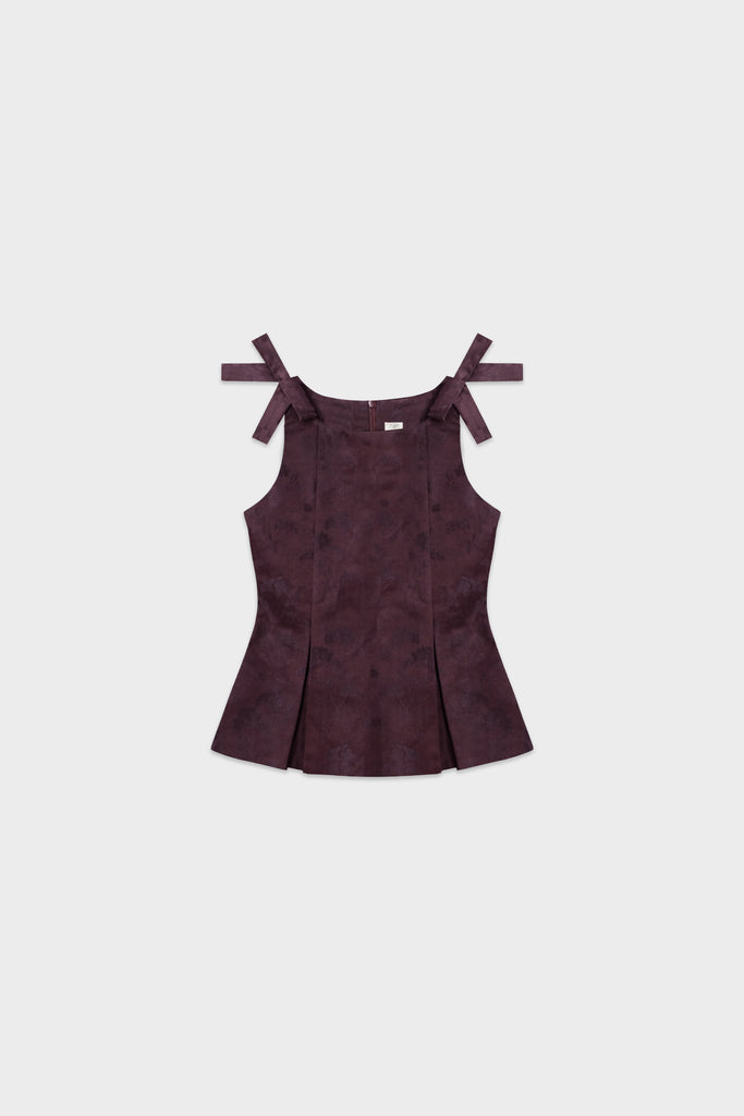 Top, top kids, atasan anak perempuan, peplum top kids, flower pattern Top, sleeveless top,Top anak dengan tali pita di bahu, top simple, top pesta, top LBS Kids