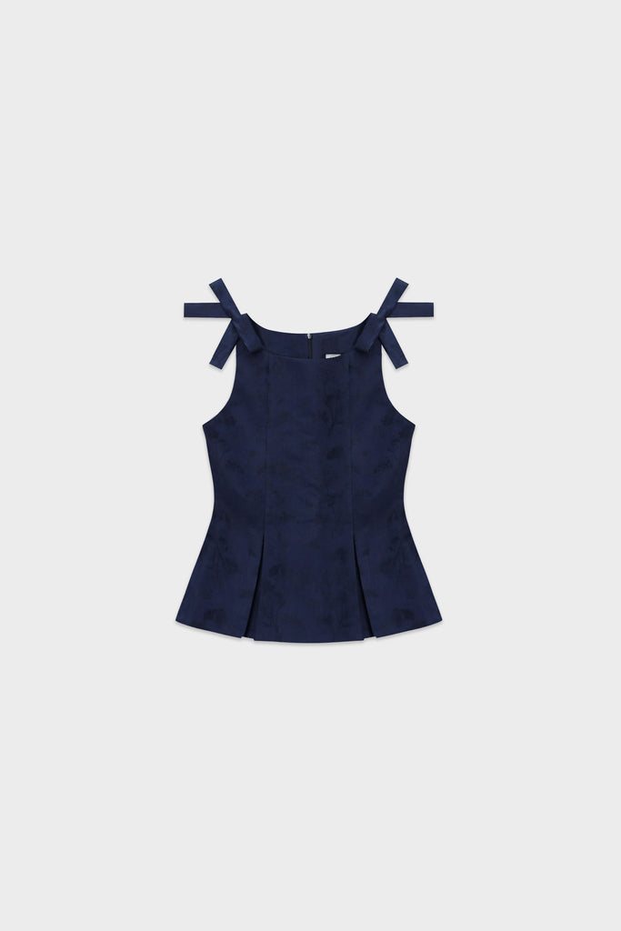 Top, top kids, atasan anak perempuan, peplum top kids, flower pattern Top, sleeveless top,Top anak dengan tali pita di bahu, top simple, top pesta, top LBS Kids