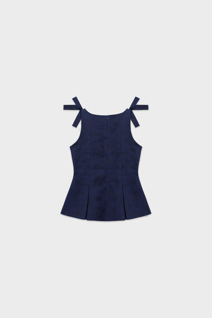 Top, top kids, atasan anak perempuan, peplum top kids, flower pattern Top, sleeveless top,Top anak dengan tali pita di bahu, top simple, top pesta, top LBS Kids