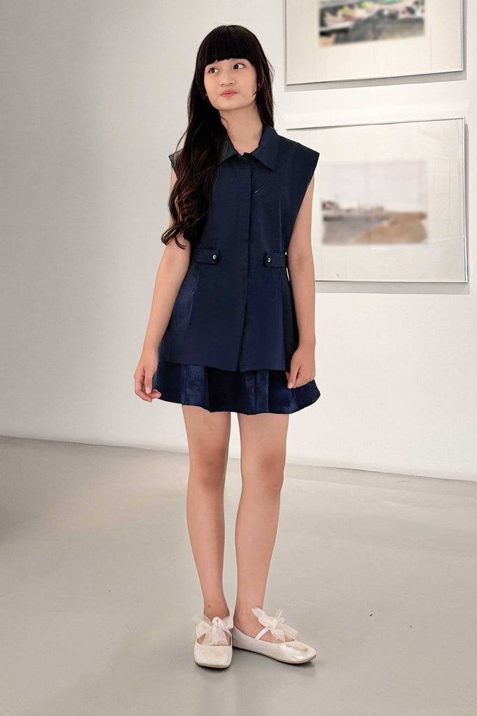 Shirt, Shirt kids, Atasan anak perempuan, sleeveles shirt, atasan anak tanpa lengan, atasan anak perempuan berkerah, Cotton shirt, atasan anak simple, atasan anak casual, shirt LBS Kids