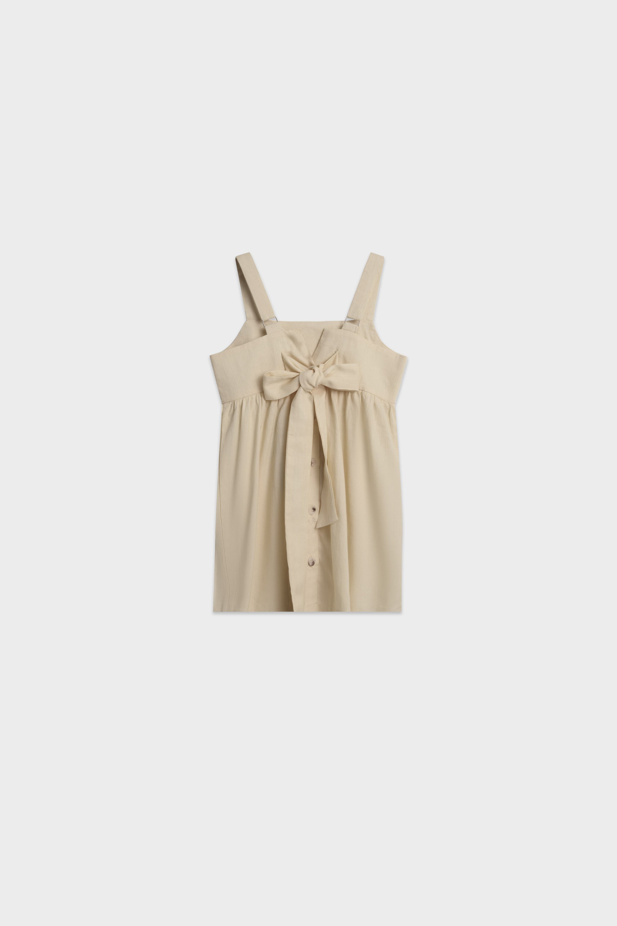 knee length dresses for ladies Lizzy Brown Linen Mini Dress