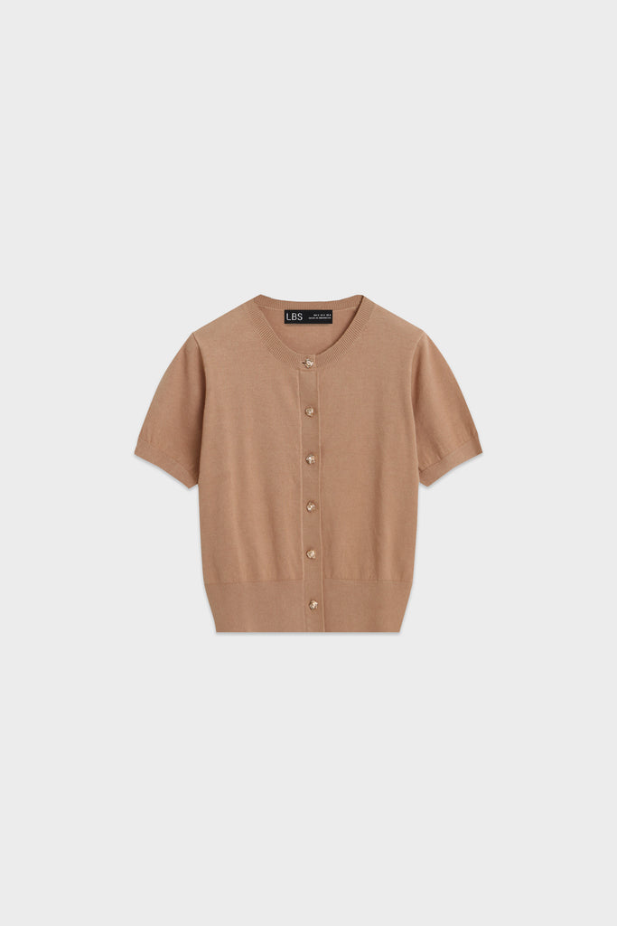 Knit top, atasan wanita, top kancing bunga,  atasan lengan pendek, kni top simple, baju wanita, knit top LOOKBOUTIQUESTORE