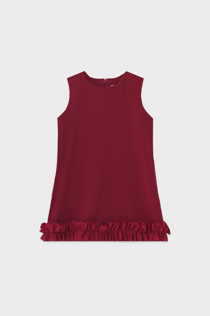 Dress, dress anak perempuan, dress anak tanpa lengan, dress aksen lace anak, terusan anak