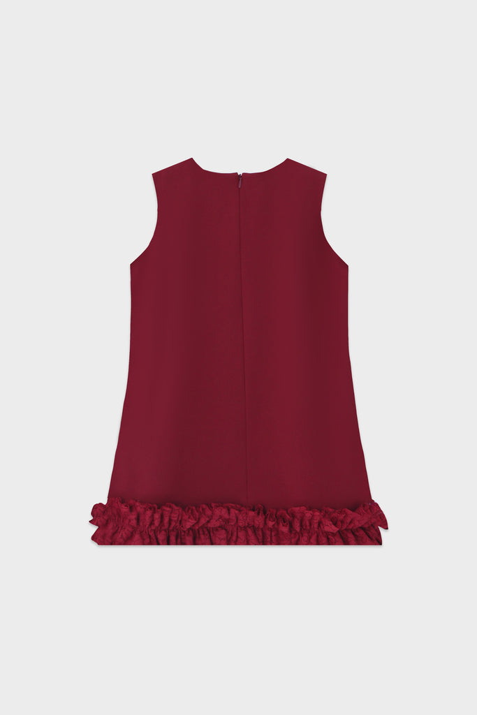 Dress, dress anak perempuan, dress anak tanpa lengan, dress aksen lace anak, terusan anak