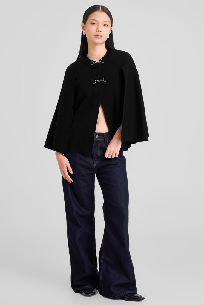 Cape, crop cape, atasan wanita, loose cape, cape trendy, cape jacquard, cape elegant, outer wanita, outer oversized, Cape LOOKBOUTIQUESTORE