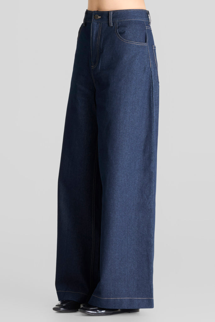 Wide leg jeans wanita,High waist wide leg denim,Celana jeans wanita,Celana jeans wanita kekinian,Celana jeans formal casual wanita,Denim Pants,Bottom Denim,Pants,Denim Pants