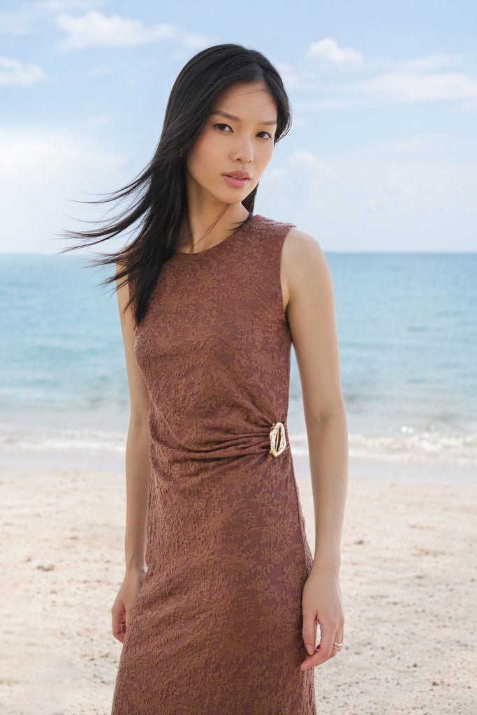 dress wanita formal DOUCE LACE CINNAMON – LOOKBOUTIQUESTORE green and white
