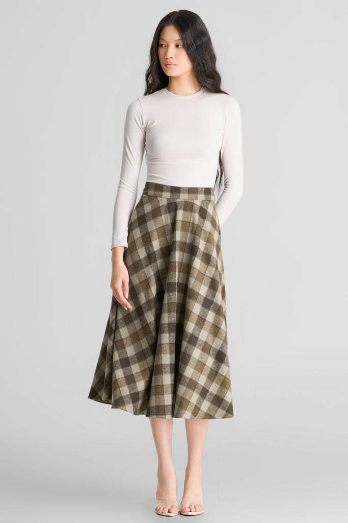 skirt wanita, Model skirt terbaru, skirt panjang, Rok, skirt untuk formal, skirt motif kotak kotak, Inspirasi outfit dengan skirt, bawahan wanita, bottom LBS, LOOKBOUTIQUESTORE