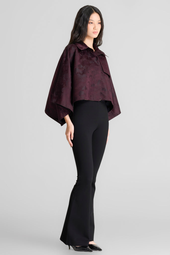 Cape, crop cape, atasan wanita, loose cape, cape trendy, cape jacquard, cape elegant, outer wanita, outer oversized, Cape LOOKBOUTIQUESTORE