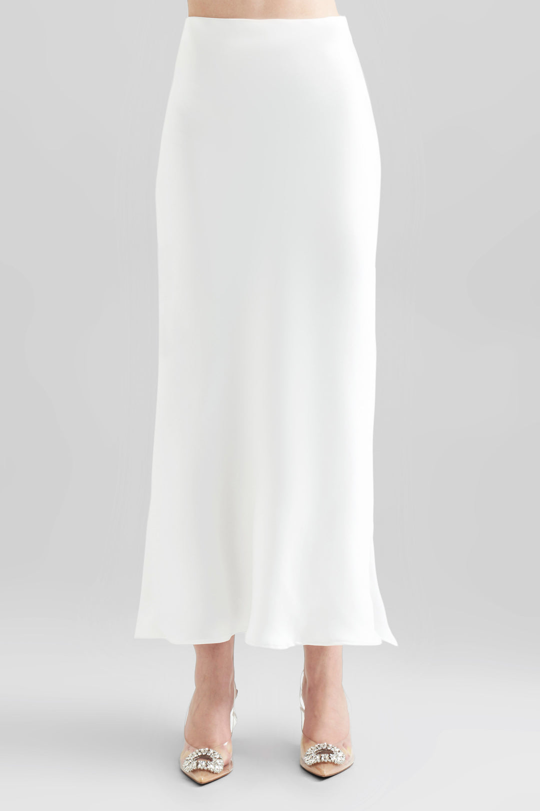 JOHNSON SATIN LONG SKIRT WHITE – LOOKBOUTIQUESTORE