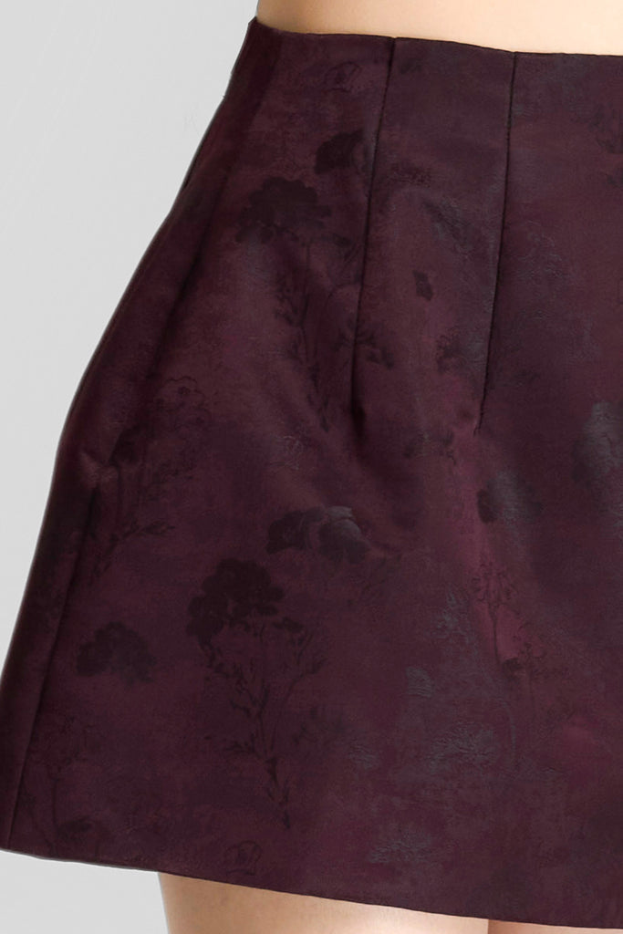 Skort, skort wanita, bawahan wanita, mini skort, rok celana, skort pesta, flower patern skort, skort jacquard, bottom wanita, bawahan wanita elegant, Skort LOOKBOUTIQUESTORE