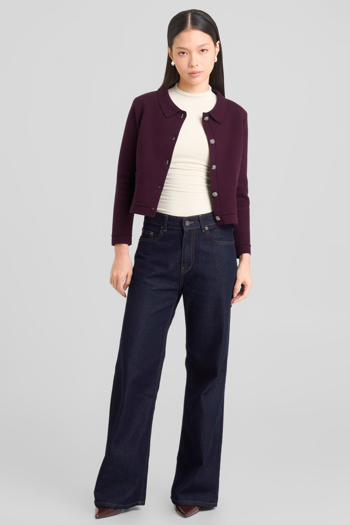 Cardigan knit wanita kombinasi denim,Knit outer modern,Cardigan rajut casual elegan,Outer knit lengan panjang wanita,Cardigan crop kekinian,Knit cardigan kombinasi warna,Atasan rajut formal casual wanita,Outer knit stylish,Cardigan rajut Korean style,Knit crop cardigan dengan kantong depan,Knit outer,Cardigan knit, LOOKBOUTIQUESTORE