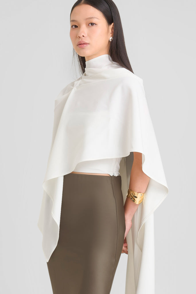 Cape, crop cape, atasan wanita, loose cape, cape trendy, cape jacquard, cape elegant, outer wanita, outer oversized, Cape LOOKBOUTIQUESTORE