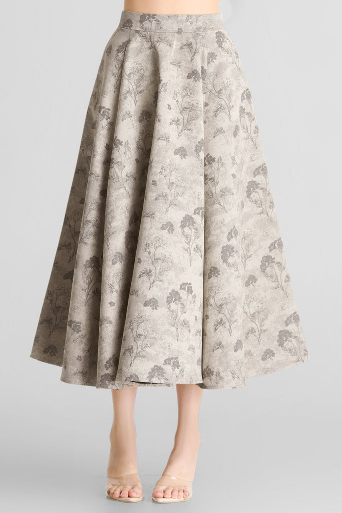 Skirt, jacquard skirt, bawahan wanita, rok, skirt formal, midi skirt, rok pesta, rok trendy, rok casual, skirt a-line, skirt simple,  skirt LOOKBOUTIQUESTORE