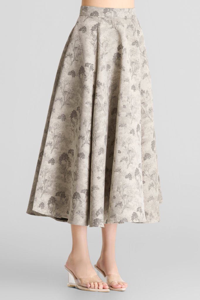 Skirt, jacquard skirt, bawahan wanita, rok, skirt formal, midi skirt, rok pesta, rok trendy, rok casual, skirt a-line, skirt simple,  skirt LOOKBOUTIQUESTORE