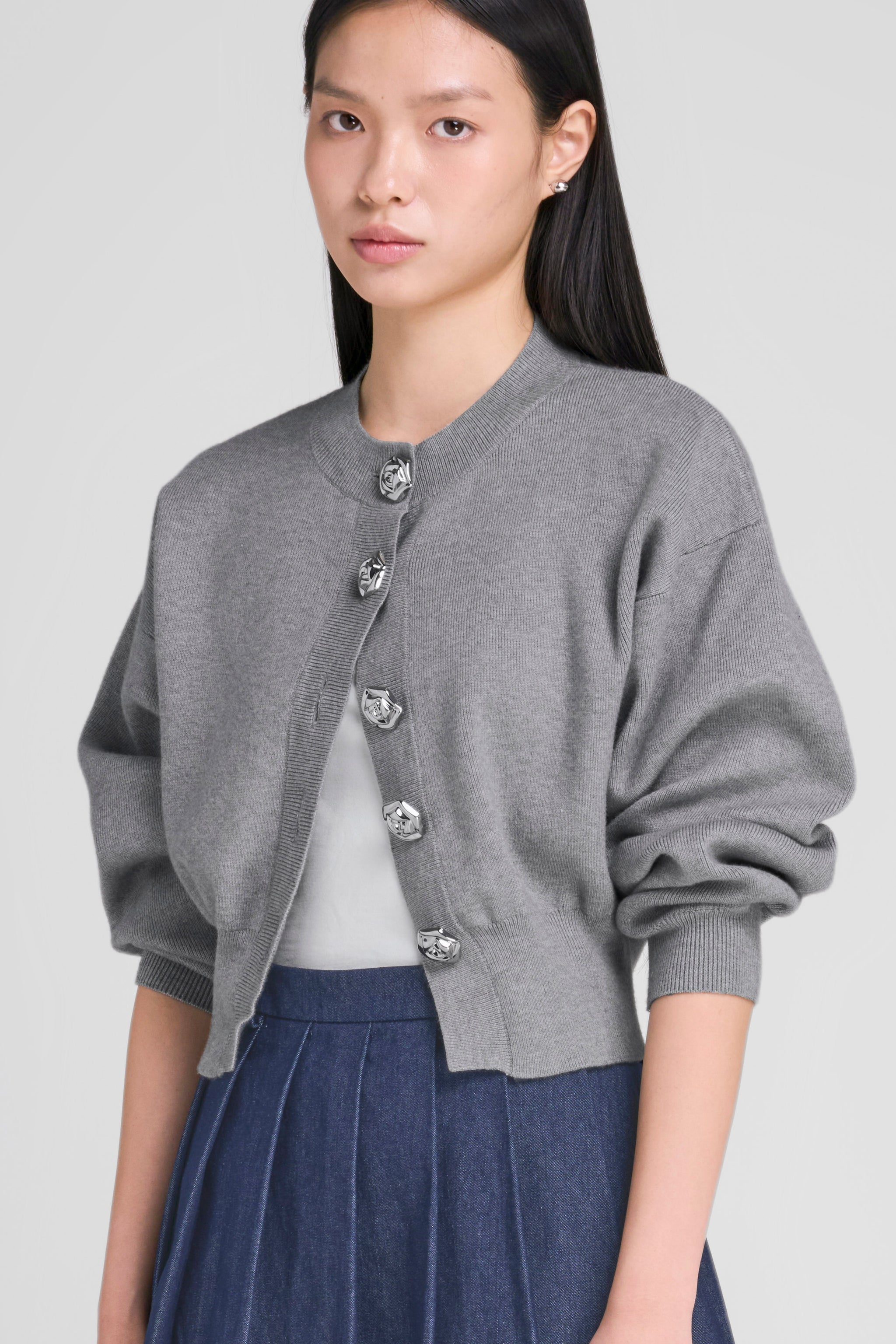 カーディガン soduk drawing knit cardigan / gray drawing knit cardigan/gray | soduk | スドークの公式オンラインストア