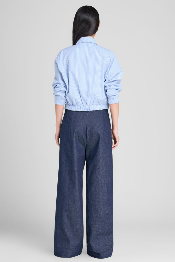 Jacket, striped jacket, jacket wanita, jacket sporty, batwing jacket, jacket picket depan, atasan wanita, striped jacket LOOKBOUTIQUESTORE