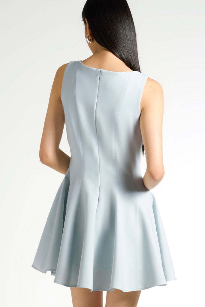 Sleeveless Dress, Dress Wanita, Dress, LBS, Chelsea Olivia, Antique Whte, Dark Choco, Powder Blue, Bell Dress, Flare Dress