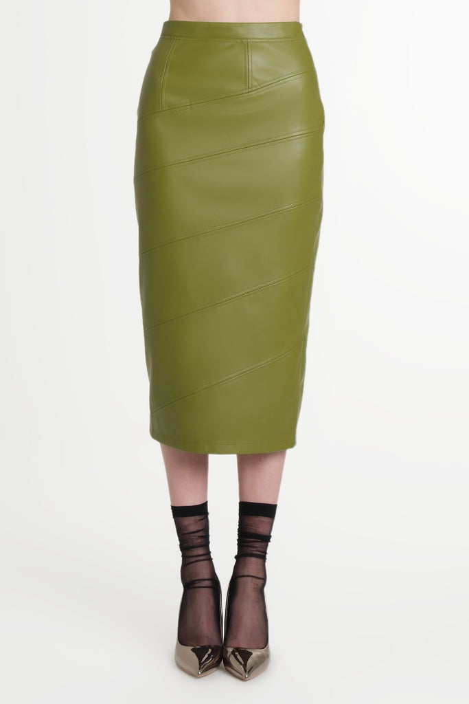 Leather skirt, skirt, midi skirt, rok kulit, rok , rok 7/8, faux leather skirt, rok sepan bahan kulit