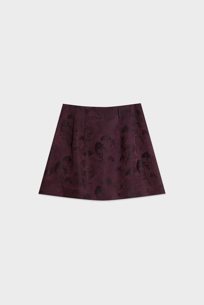Skort, skort wanita, bawahan wanita, mini skort, rok celana, skort pesta, flower patern skort, skort jacquard, bottom wanita, bawahan wanita elegant, Skort LOOKBOUTIQUESTORE