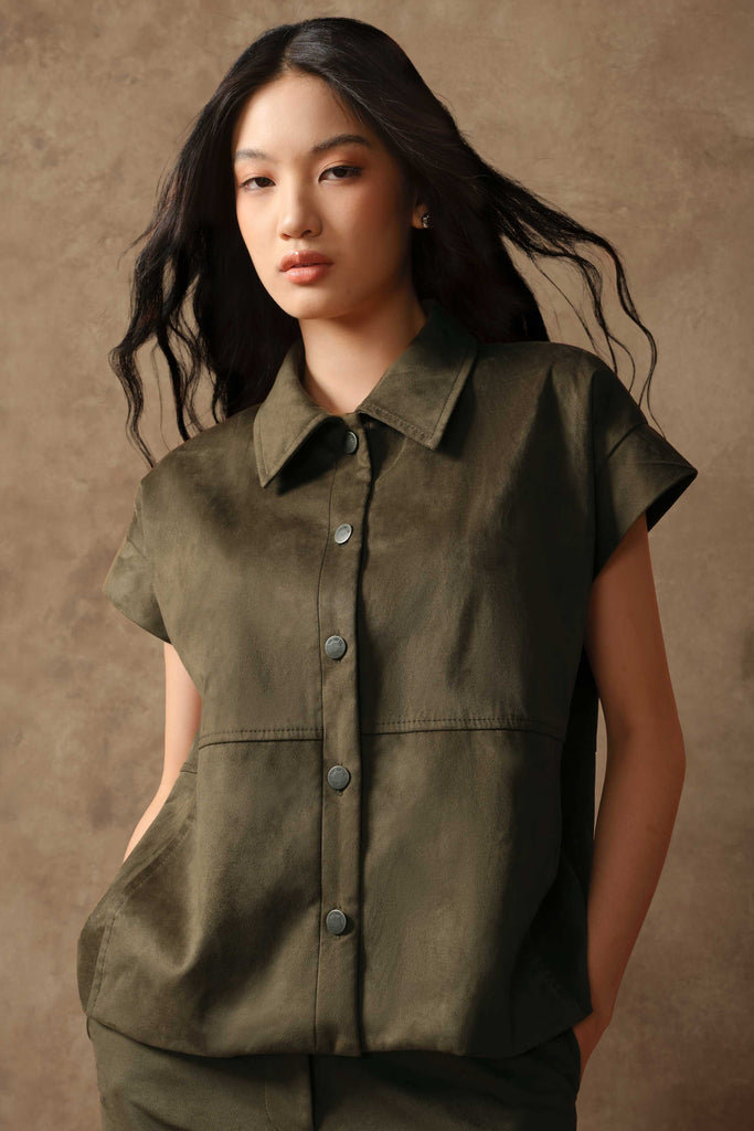 Top Kancing Depan, Top Oversized, Women Top Oversized, Top Lengan Pendek, Top Oversize Keren, Top Oversize Kekinian, Top Wanita, Top Oversized LBS, LOOKBOUTIQUSTORE